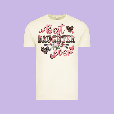Best Daughter Ever Mother's Day Vintage Tee Designed By Cowgirlartshop