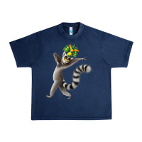 Navy All Hail King Julien Urban Heavy Tee - DesignPulse