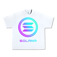 White solana crypto sol coin blockchain decentralized application long sleev Urban Heavy Tee - DesignPulse