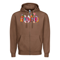Chestnut teacher easrter day Zipper Hoodie - RacoonDesign