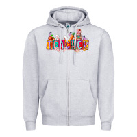 Heather Grey teacher easrter day Zipper Hoodie - RacoonDesign