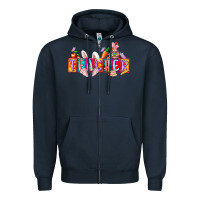 Navy teacher easrter day Zipper Hoodie - RacoonDesign
