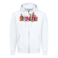 White teacher easrter day Zipper Hoodie - RacoonDesign