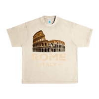 Sandshell Cool Vintage Roma Italia Colosseum Souvenirs, Rome Italy Pullover Hood Urban Heavy Tee - DesignPulse