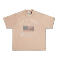 Burro Bar Harbor Maine USA American Flag Established ME Vintage Urban Heavy Tee - PixelWave