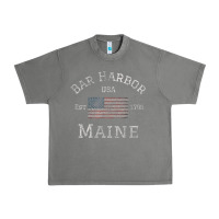 Tornado Bar Harbor Maine USA American Flag Established ME Vintage Urban Heavy Tee - PixelWave