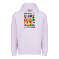 Lilac see the able not the label Premium Hoodie - CowhideDigitalArt
