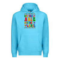 Ocean Blue see the able not the label Premium Hoodie - CowhideDigitalArt