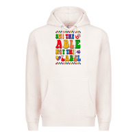 Pale Pink see the able not the label Premium Hoodie - CowhideDigitalArt