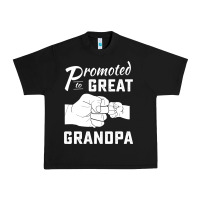 Black Promoted to Great Grandpa Urban Heavy Tee - PixelWave