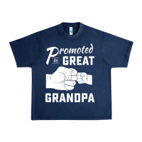 Navy Promoted to Great Grandpa Urban Heavy Tee - PixelWave