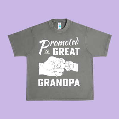Promoted To Great Grandpa Urban Heavy Tee Designed By Pixelwave