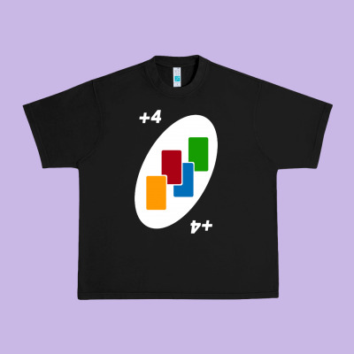 Uno Card Game Draw Four Urban Heavy Tee Designed By Pixelwave