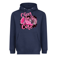 Navy Cheer For The Cure Heavyweight Hoodie - BarkalooDesign