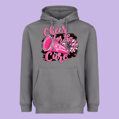 Cheer For The Cure Heavyweight Hoodie Designed By Barkaloodesign