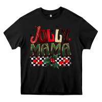 Black Christmas jolly mama Heavy Core Tee - BarkalooDesign