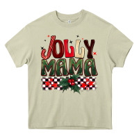 Mossy Christmas jolly mama Heavy Core Tee - BarkalooDesign