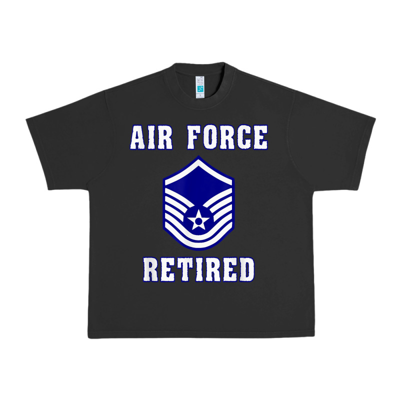 Military Master Sergeant Air Force Retired T Shirt Urban Heavy Tee by PixelWave | Teevron