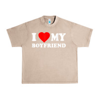 French Oak I Love My Boyfriend T-Shirt Urban Heavy Tee - PixelWave