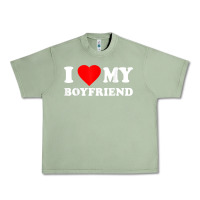 Oil Green I Love My Boyfriend T-Shirt Urban Heavy Tee - PixelWave