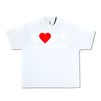 White I Love My Boyfriend T-Shirt Urban Heavy Tee - PixelWave