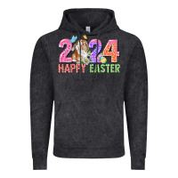 Vintage Black 2024 happy easter Vintage Hoodie - CowGirlArtShop