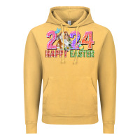 Vintage Mustard 2024 happy easter Vintage Hoodie - CowGirlArtShop