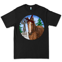 Black Horse Christmas Premium Tee - RanaPortraitStore