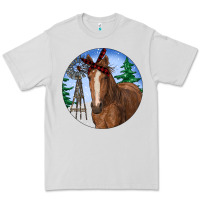 Dove Grey Horse Christmas Premium Tee - RanaPortraitStore