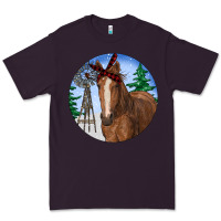 Plum Horse Christmas Premium Tee - RanaPortraitStore