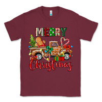 Burgundy merry christmas gingerbread truck Classic Tee - texasbilliewilder