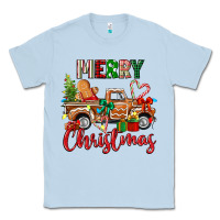 Dusty Blue merry christmas gingerbread truck Classic Tee - texasbilliewilder