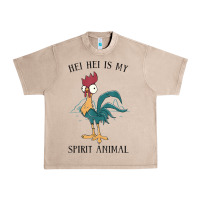 French Oak Moana Hei Hei Is My Spirit Animal Portrait Urban Heavy Tee - PixelWave