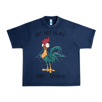 Navy Moana Hei Hei Is My Spirit Animal Portrait Urban Heavy Tee - PixelWave