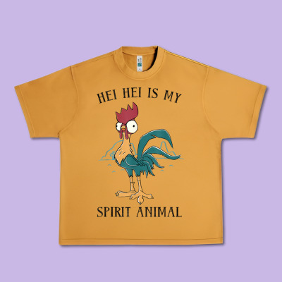 Moana Hei Hei Is My Spirit Animal Portrait Urban Heavy Tee Designed By Pixelwave