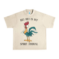 Sandshell Moana Hei Hei Is My Spirit Animal Portrait Urban Heavy Tee - PixelWave