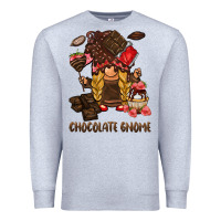 Heather Grey chocolate gnome Premium Sweatshirt - BarkalooDesign