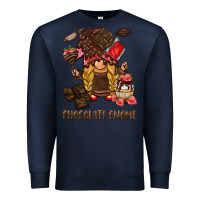 Navy chocolate gnome Premium Sweatshirt - BarkalooDesign