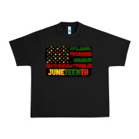 Black juneteenth american flag Urban Heavy Tee - CowGirlArtShop