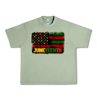 Oil Green juneteenth american flag Urban Heavy Tee - CowGirlArtShop