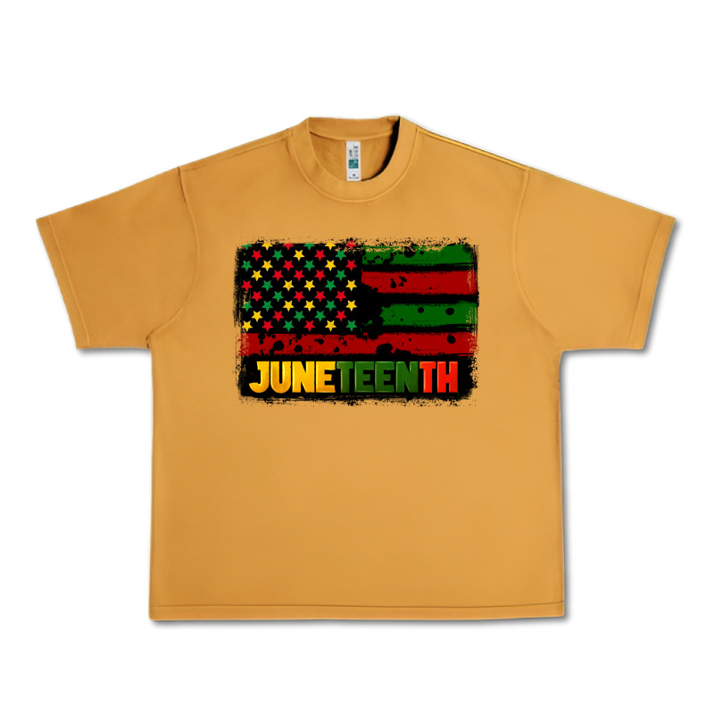Juneteenth American Flag Urban Heavy Tee by CowGirlArtShop | Teevron