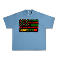 Pebble Blue juneteenth american flag Urban Heavy Tee - CowGirlArtShop