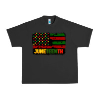 Pigment Black juneteenth american flag Urban Heavy Tee - CowGirlArtShop