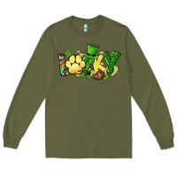Army Green lucky pet  St. Patrick's Long Sleeve Tee - HowdyJamesFarm