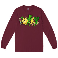 Burgundy lucky pet  St. Patrick's Long Sleeve Tee - HowdyJamesFarm