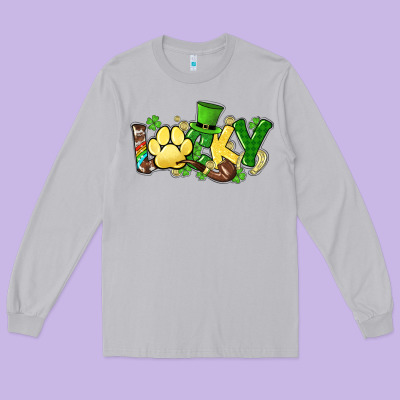 Lucky Pet  St. Patrick's Long Sleeve Tee Designed By Howdyjamesfarm