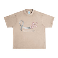 French Oak pretty white ribbon support lung cancer awareness t shirt Urban Heavy Tee - Craftify
