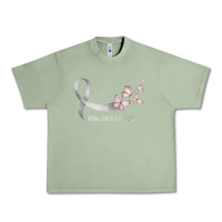 Oil Green pretty white ribbon support lung cancer awareness t shirt Urban Heavy Tee - Craftify