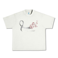 Pistachio pretty white ribbon support lung cancer awareness t shirt Urban Heavy Tee - Craftify
