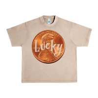 French Oak Cute Good Luck Gift - Lucky Penny Urban Heavy Tee - Craftify